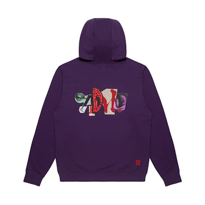 CLOT Ancestral Ties FW23 Purple Oversized Hoodie Long Sleeve Sweatshirt Men CLHD23F30008