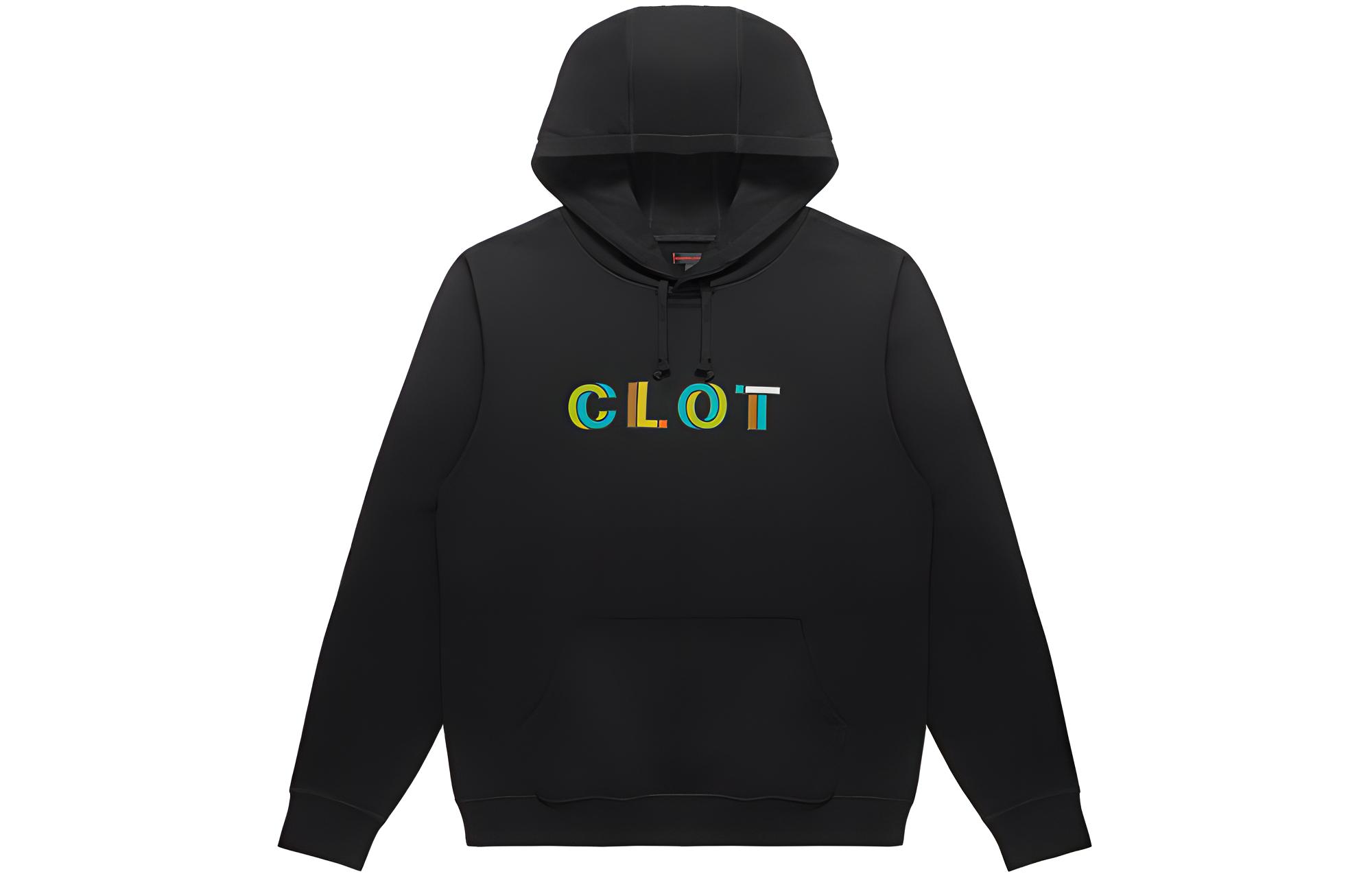 CLOT Ancestral Ties Logo Print Hoodie Black  Loose Fit CLHD23F30005