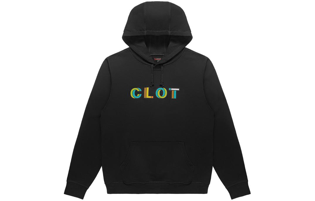 Order CLOT 祖脈標誌印花連帽衫黑色 寬鬆版型 CLHD23F30005