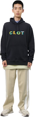 CLOT 祖脈標誌印花連帽衫黑色 寬鬆版型 CLHD23F30005 Shop CLOT 祖脈標誌印花連帽衫黑色 寬鬆版型 CLHD23F30005