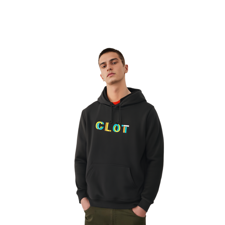 Details for CLOT 祖脈標誌印花連帽衫黑色 寬鬆版型 CLHD23F30005