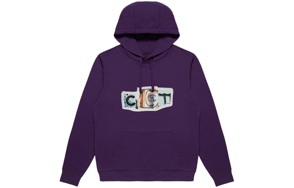 Order 클롯 앤세스트럴 타이즈 오버사이즈 퍼플 후드 롱슬리브 맨투맨 CLHD23F30009