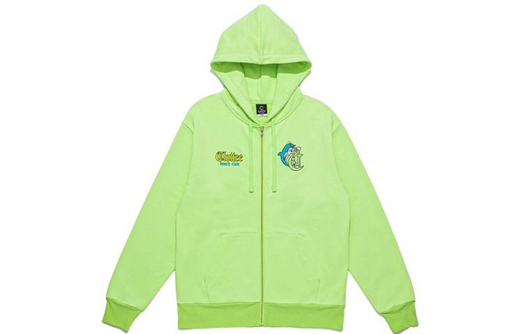 CLOT Beach Series Logo Print Zip Hoodie Sweatshirt Unisex CTHD21SP3003