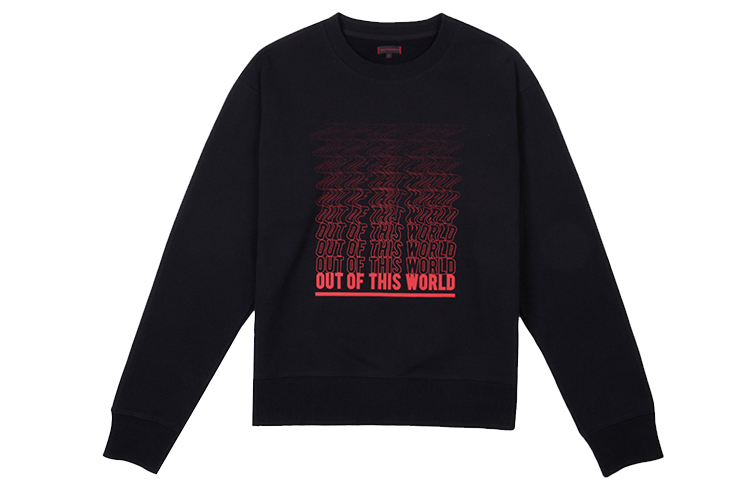 CLOT Beyond the World Black Graphic Crewneck Sweatshirt Casual Wear CLSS19F30002-BK