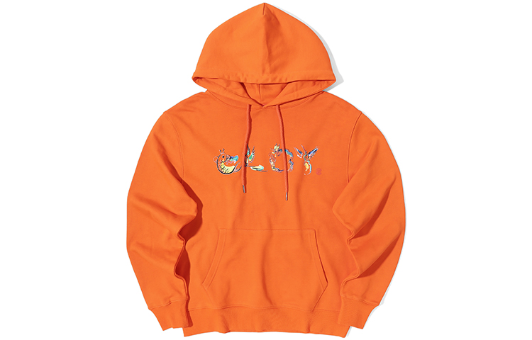 CLOT C-Culture Series Orange Printed Hoodie for Men - Relaxed Fit CLHD19FTM304-OR