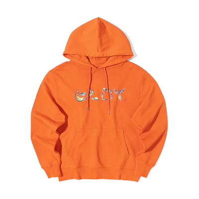 CLOT C-Culture Series Orange Printed Hoodie for Men - Relaxed Fit CLHD19FTM304-OR