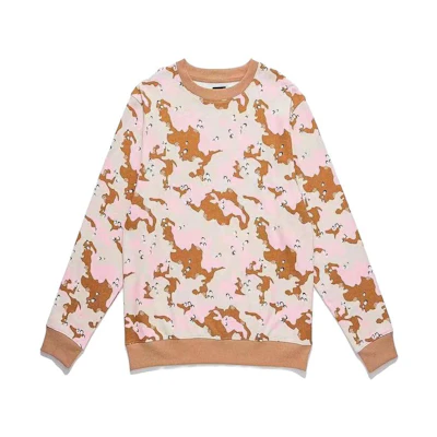 CLOT Cartoon Graphic Loose-Fit Crewneck Sweatshirt Khaki Unisex CLSS21S30007