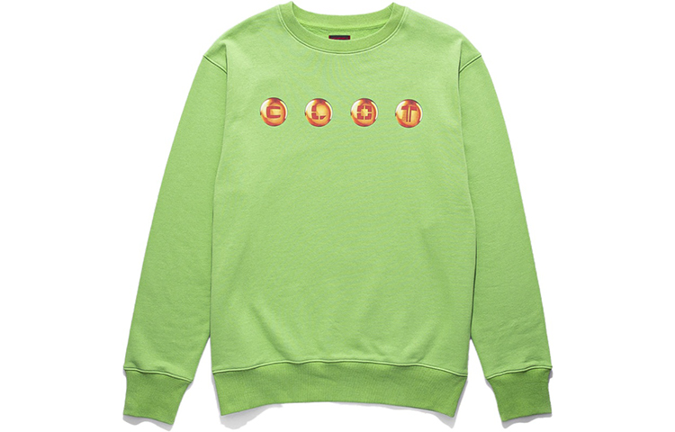 CLOT Chinese Alphabet Wish Ball Crewneck Sweatshirt Green CLSS19FCN320-GN