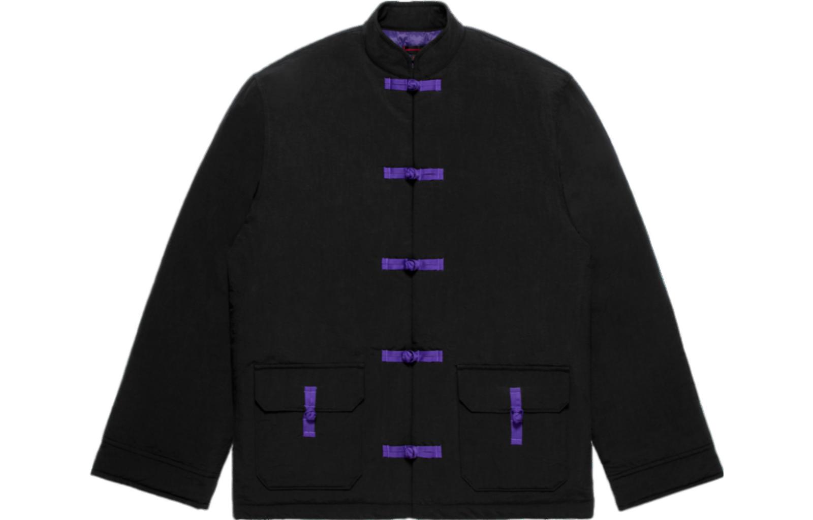 CLOT Chinese Button Mandarin Collar Jacket for Men CLJK22FTM403