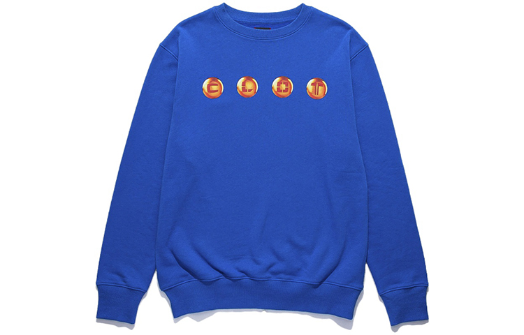 CLOT Chinese Series Letter Wishing Ball Crewneck Sweatshirt Blue () CLSS19FCN314-BL