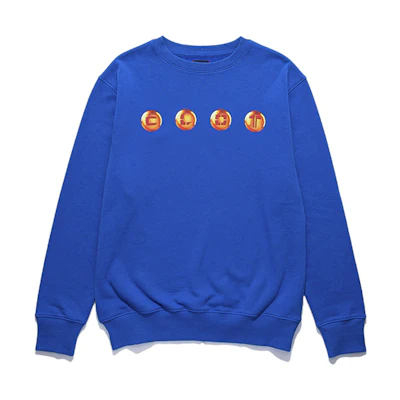 CLOT Chinese Series Letter Wishing Ball Crewneck Sweatshirt Blue () CLSS19FCN314-BL