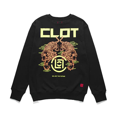 CLOT Chinese Series Totem Print Crewneck Long Sleeve Pullover Sweatshirt Men CLSS19FCN313-BK