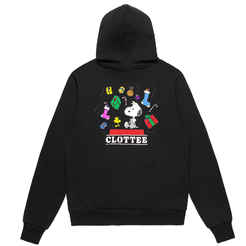 CLOT Christmas Snoopy Boxing Day Hoodie Unisex Black CTHD22FSP303