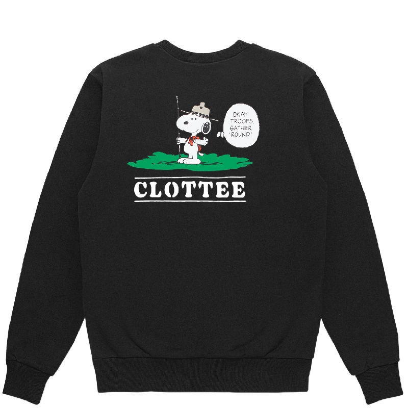 CLOT Christmas Snoopy Dialogue Black Long-Sleeve Sweatshirt Unisex CTSS22FSP306