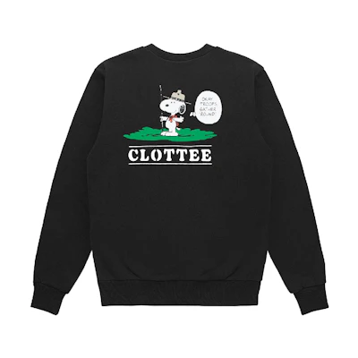 CLOT Christmas Snoopy Dialogue Black Long-Sleeve Sweatshirt Unisex CTSS22FSP306