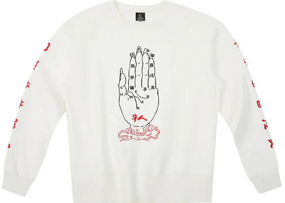 클롯 클로티 중국 시리즈 팜 프린트 크루넥 스웨트셔츠 화이트 CTHD20FCN308-WH Buy 클롯 클로티 중국 시리즈 팜 프린트 크루넥 스웨트셔츠 화이트 CTHD20FCN308-WH