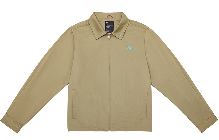 CLOT CLOTTEE Embroidered Logo Zip Polo Long Sleeve Jacket Unisex CTJK21FCN405