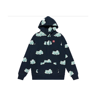 CLOT Cloud Pattern Pullover Hoodie Unisex Navy Blue CTHD21AU3003-NY