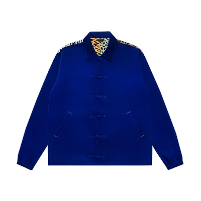 CLOT Colorblock Long Sleeve Casual Jacket Blue Outerwear CLJK22F40001