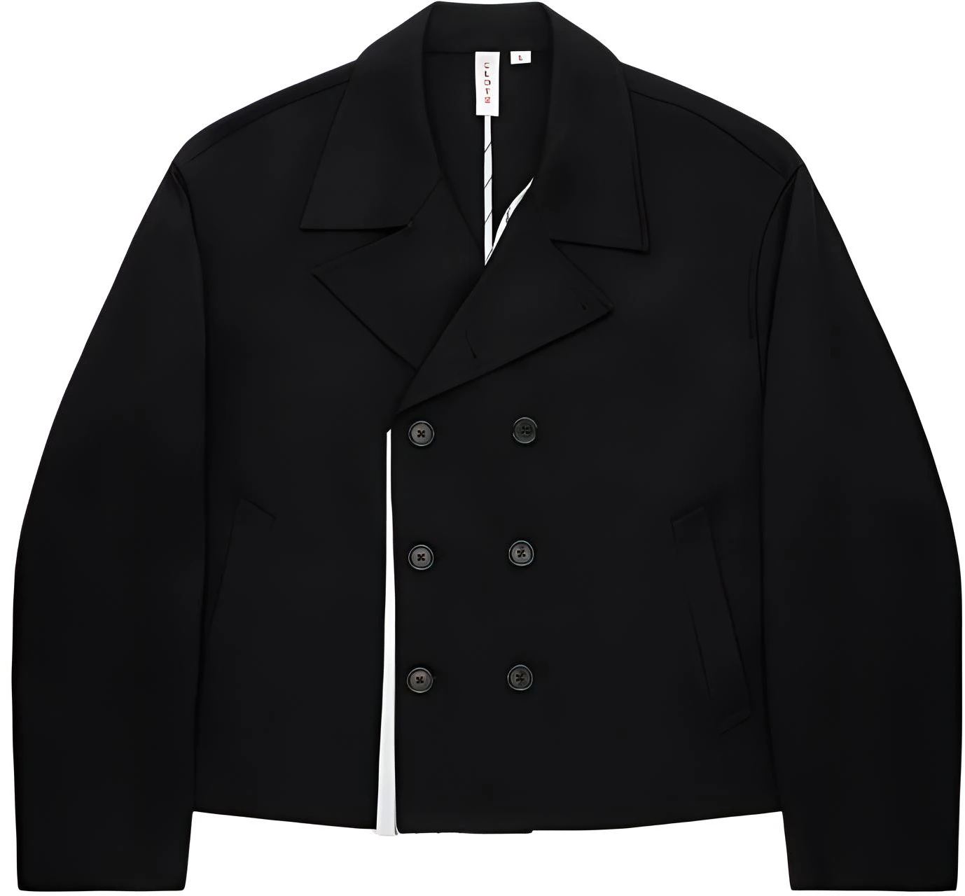 clot-double-breasted-solid-black-long-sleeve-jacket-for-men-cljk-24-s40003-bk