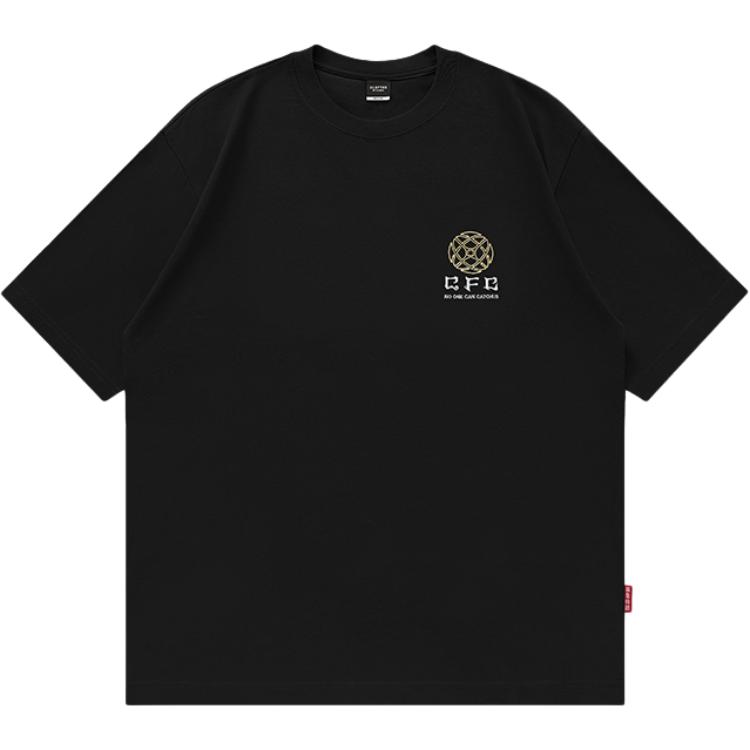 CLOT F.C. Black Minimalist Logo Crewneck T-Shirt CTTE24S11005