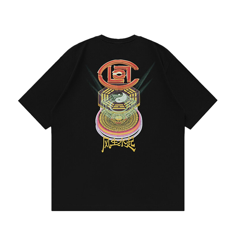 CLOT Feng Shui Vintage Style Casual Short Sleeve T-Shirt CTTE24S11037