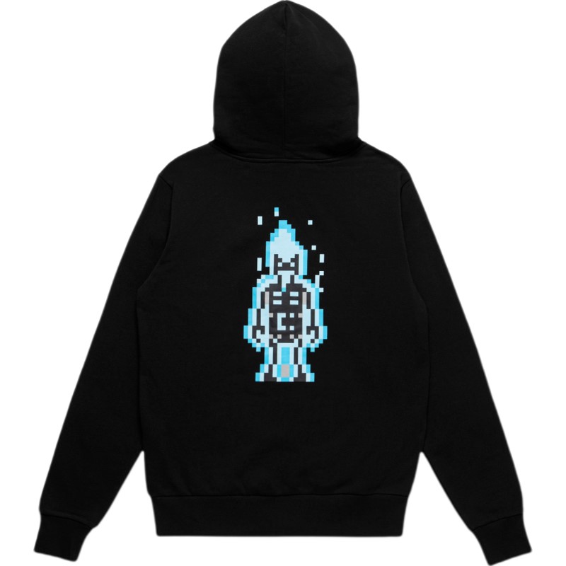 CLOT Gothic Style Solid Color Loose Hooded Zip-Up Sweatshirt - CTHD22FW3011