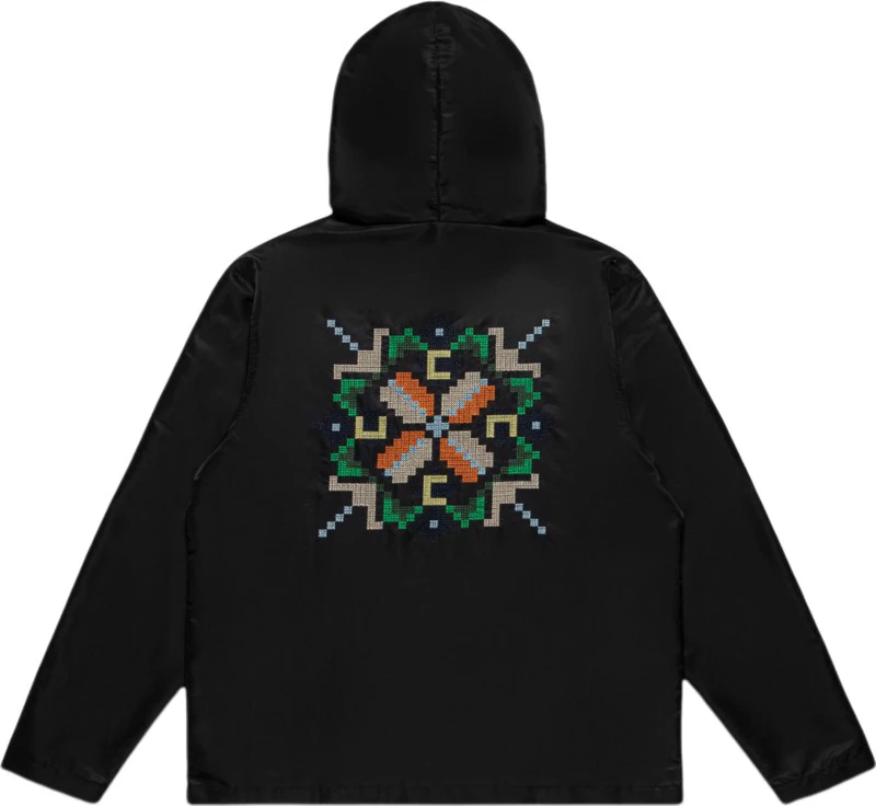 clot-graphic-print-half-zip-hoodie-jacket-unisex-black-ctjk-22-fw-4001