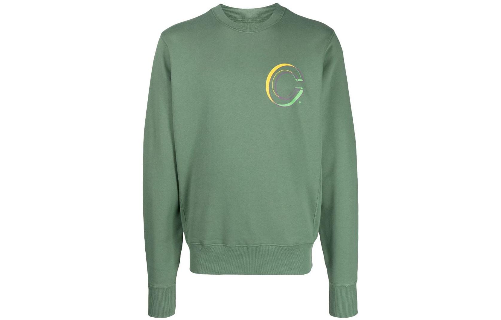 CLOT Green Crewneck Printed Sweatshirt CLSS22F30002GREEN