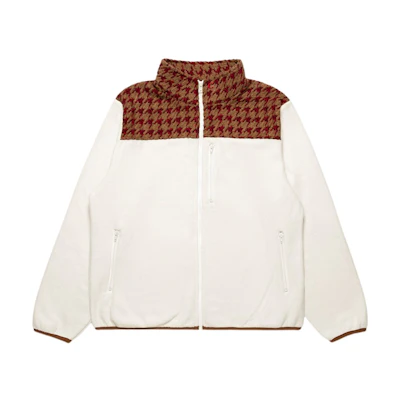CLOT Houndstooth Tweed Patchwork Zip Jacket CTJK22FW4002