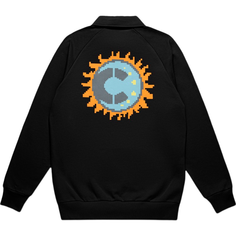 CLOT Pattern Print Half-Zip Pullover Long-Sleeve Sweatshirt Unisex CTSS22FW3005