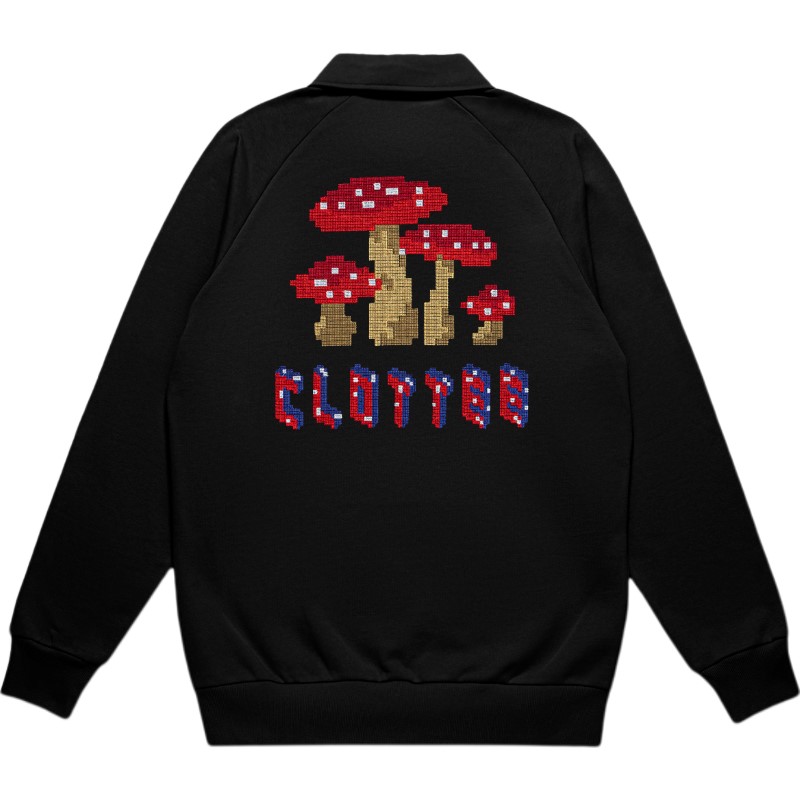CLOT Pixel Mushroom Alphabet Polo Sweatshirt - CTSS22FW3004