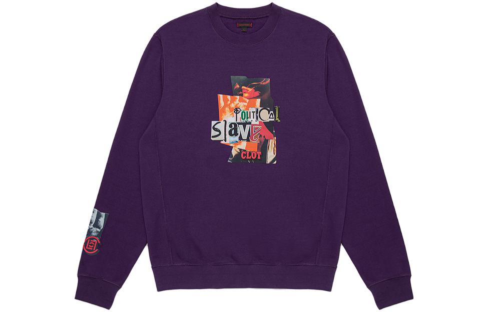 CLOT Purple Graphic Crewneck Pullover Sweatshirt CLSS23F30001