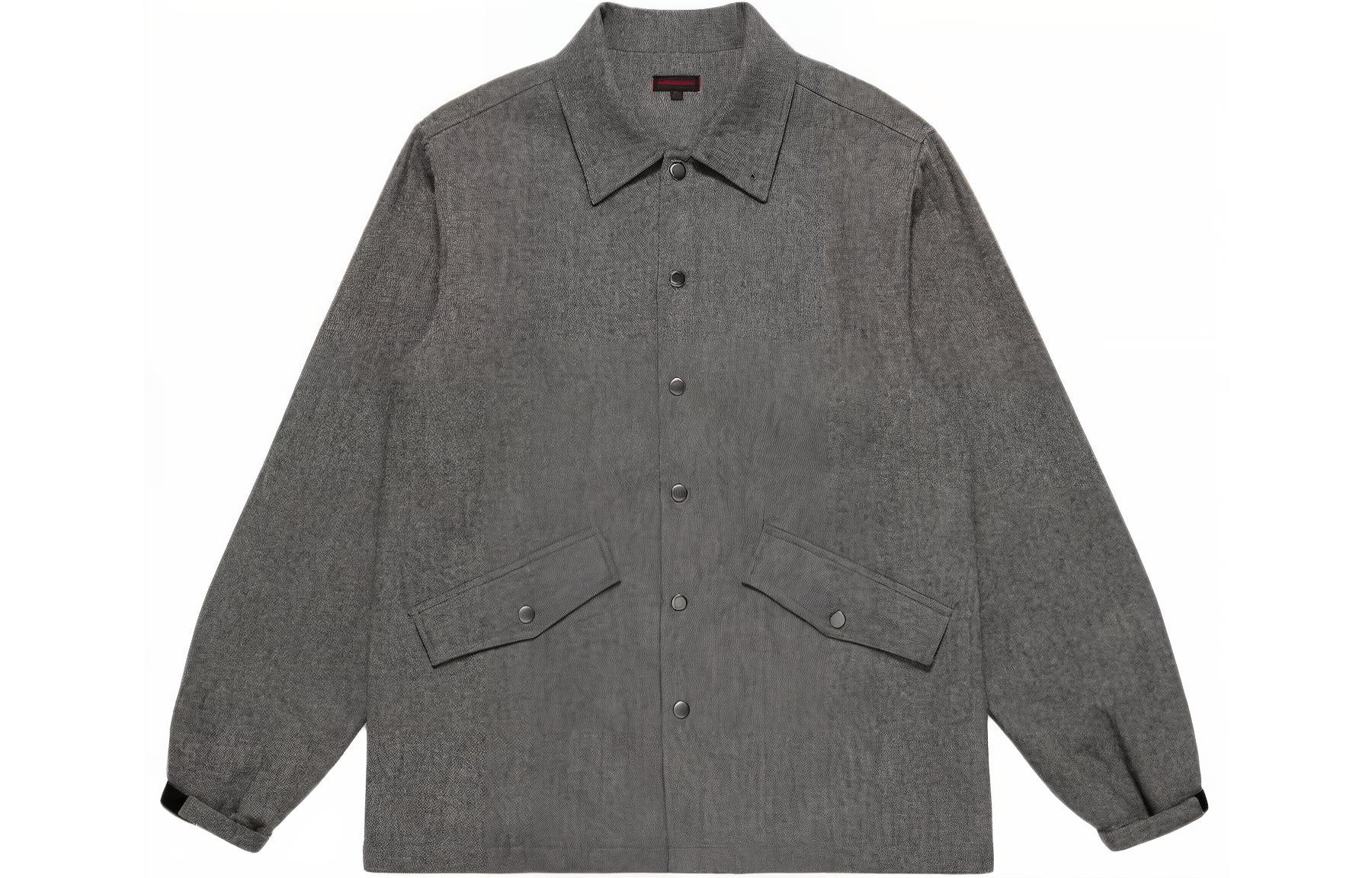 CLOT Simple Solid Gray Single-Breasted Jacket CLJK23F40007