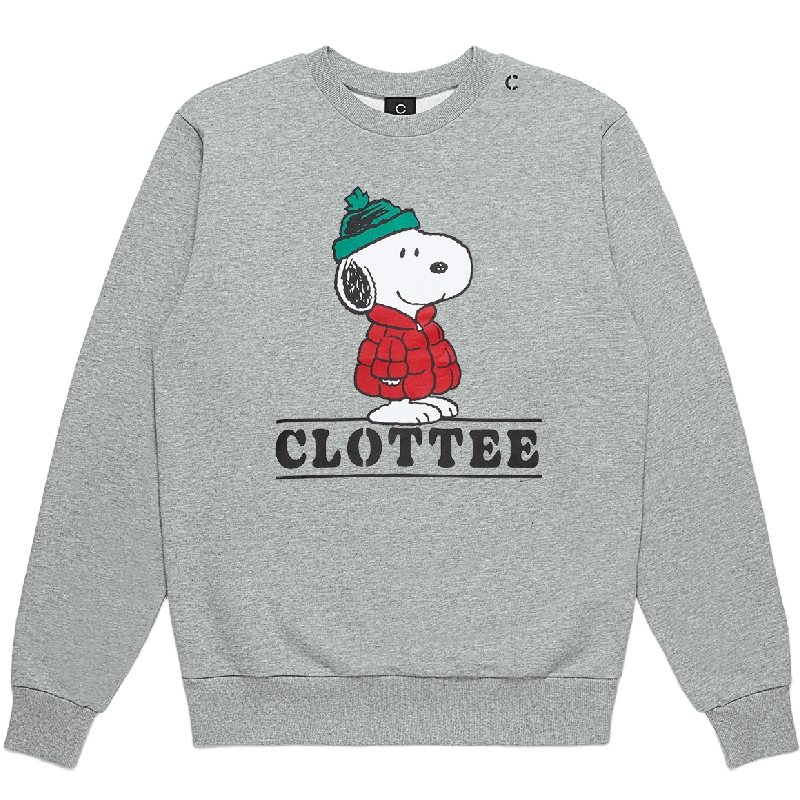 CLOT Snoopy Unisex Long Sleeve Sweatshirt Gray - Couple Design CTSS22FSP313