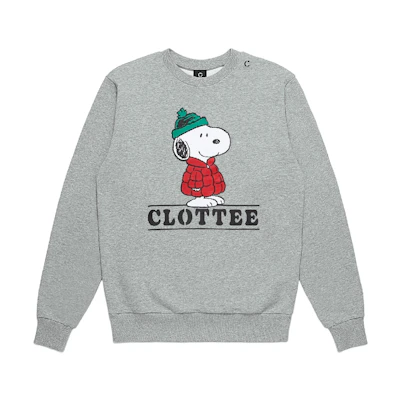 CLOT Snoopy Unisex Long Sleeve Sweatshirt Gray - Couple Design CTSS22FSP313