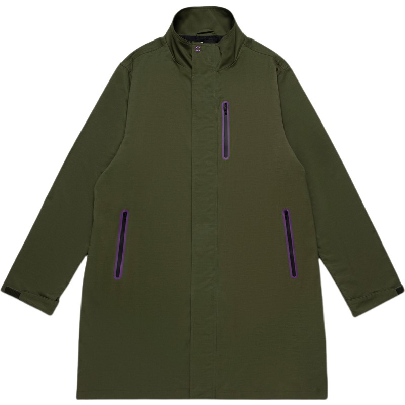 CLOT Solid Color Casual Mid-Length Zip Jacket Trench Coat CTJK22FW4004