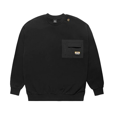 CLOT Solid Color Crewneck Long Sleeve Pullover Sweatshirt CTSS23FW3006