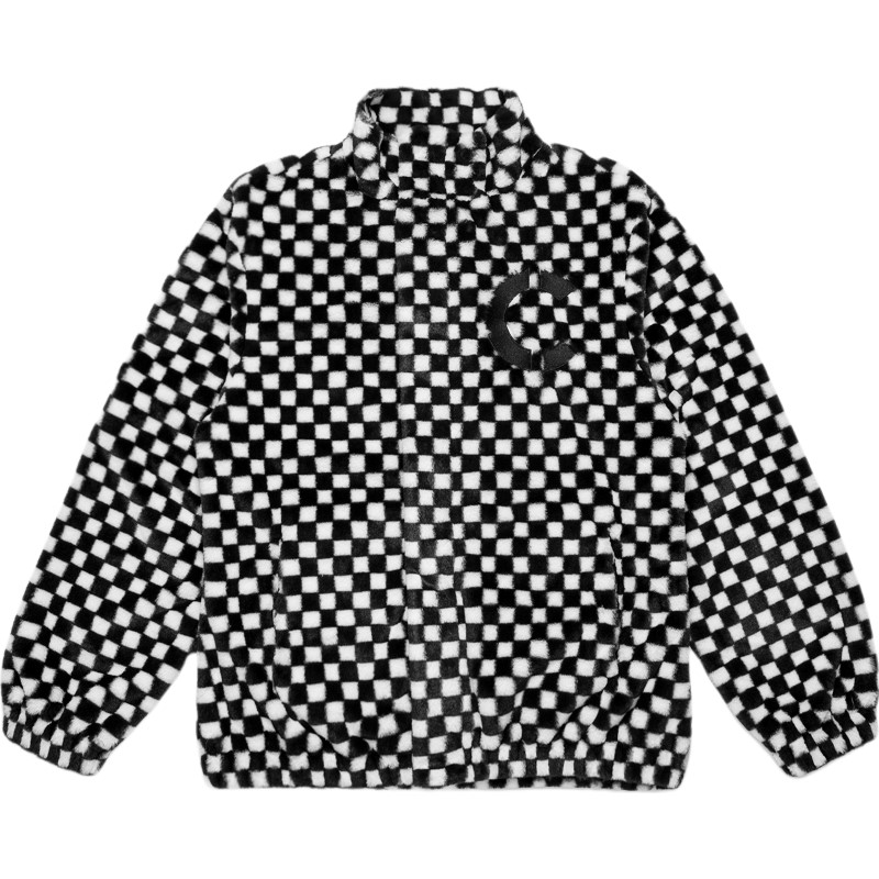 CLOT Square Checkerboard Loose Jacket White Mens CTJK22FW4005