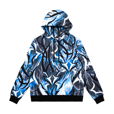 CLOT SS22 All-Over Thorn Pullover Sweatshirt Blue CLHD21FAL302
