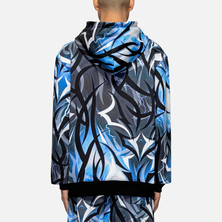 Purchase CLOT 2022春夏全刺绣荆棘蓝色套头卫衣 CLHD21FAL302