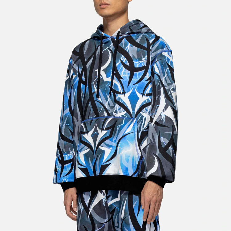 Details for CLOT 2022春夏全刺绣荆棘蓝色套头卫衣 CLHD21FAL302