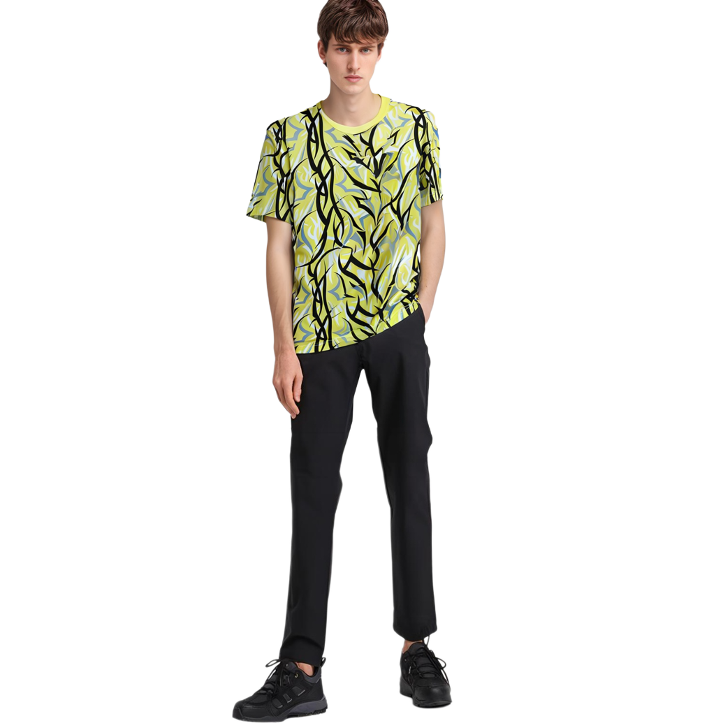 Shop CLOT SS23 Alienegra Kuning Reflector Camo T-Shirt Uniseks Kuning. CLTE23FAL101YE