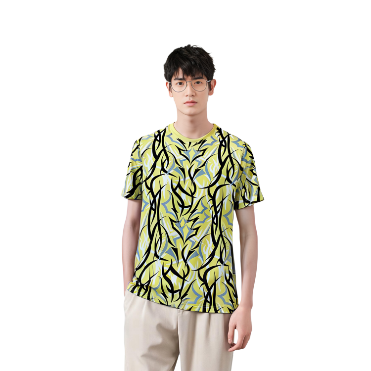 Details for CLOT SS23 Alienegra Kuning Reflector Camo T-Shirt Uniseks Kuning. CLTE23FAL101YE