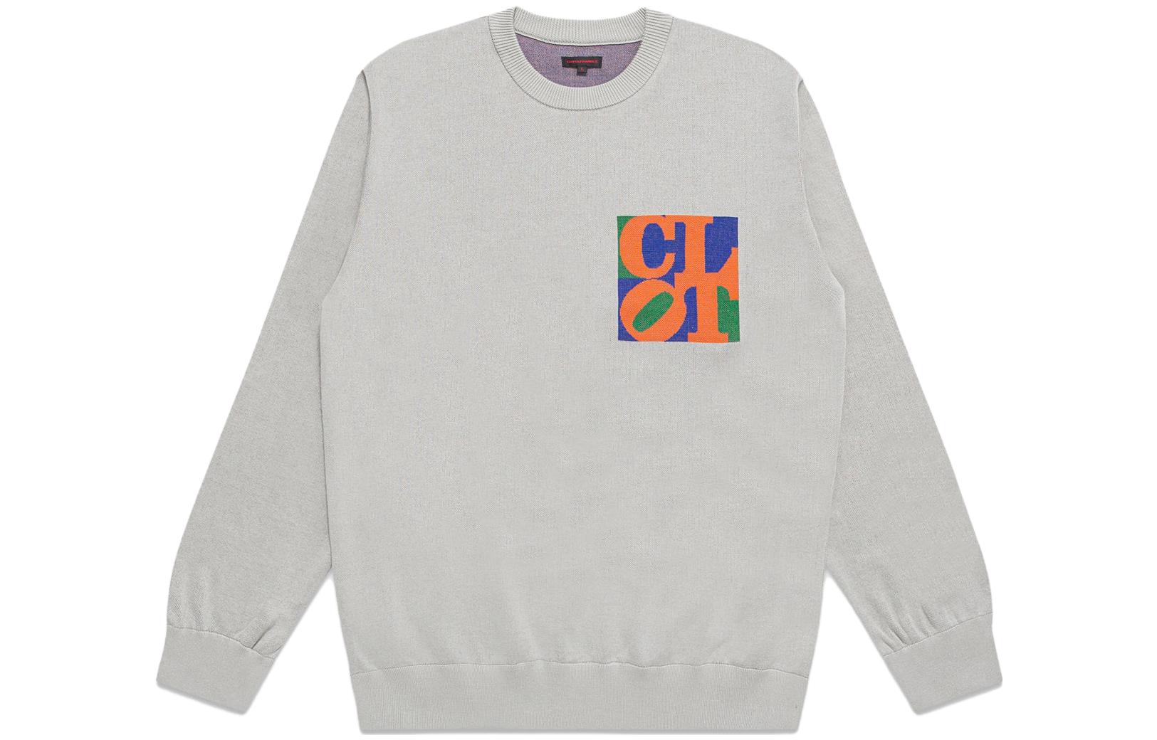 CLOT SS23 From Dusk Till Dawn Logo Pullover Crewneck Sweatshirt Gray CLKN23S70001-GY