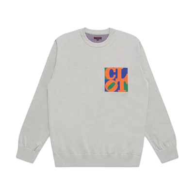 CLOT SS23 From Dusk Till Dawn Logo Pullover Crewneck Sweatshirt Gray CLKN23S70001-GY