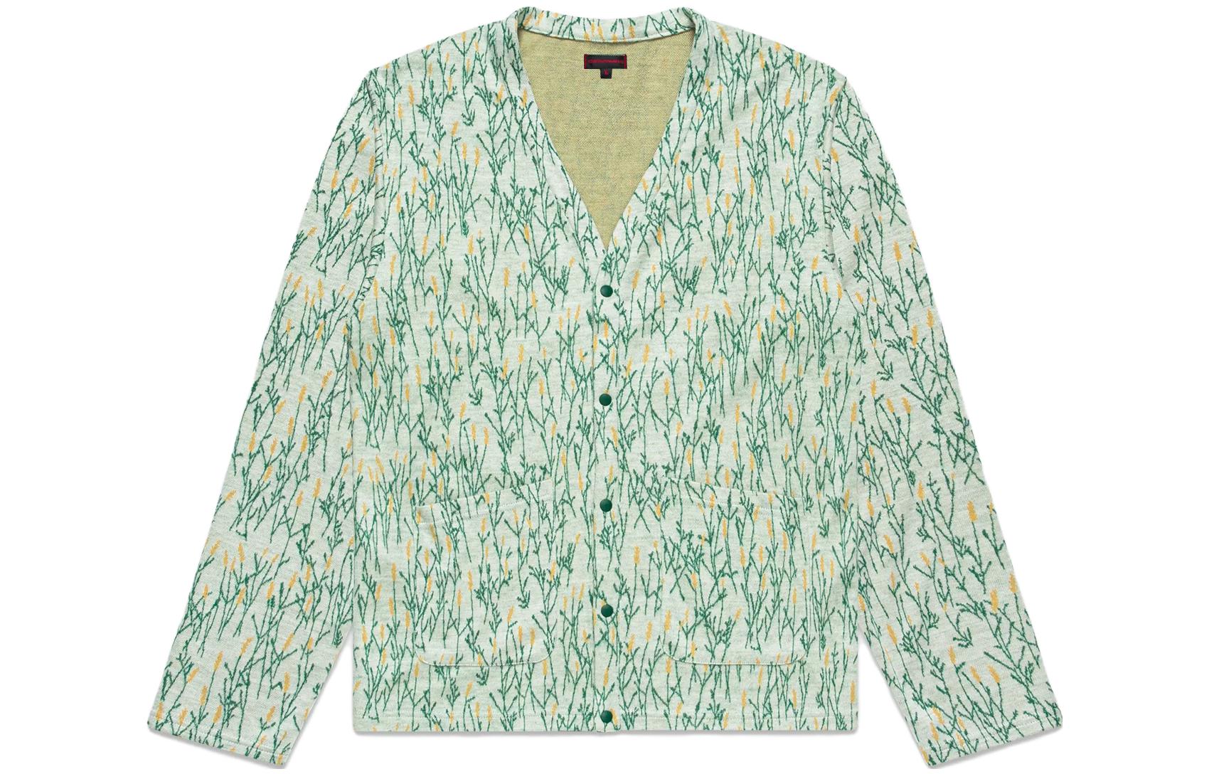 CLOT SS23 From Dusk Till Dawn Malt Print Cardigan Jacket Unisex Green CLOTSS23G009
