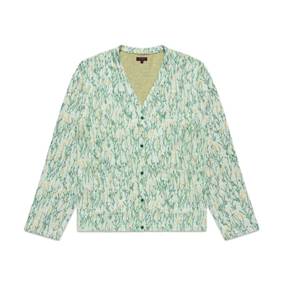 CLOT SS23 From Dusk Till Dawn Malt Print Cardigan Jacket Unisex Green CLOTSS23G009