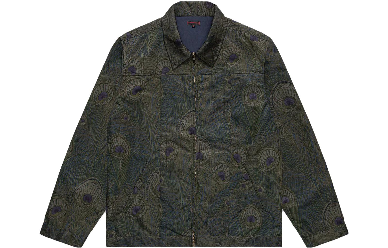 CLOT SS23 From Dusk Till Dawn Peacock Feather Print Zip Jacket Black Unisex CLOTSS23G012