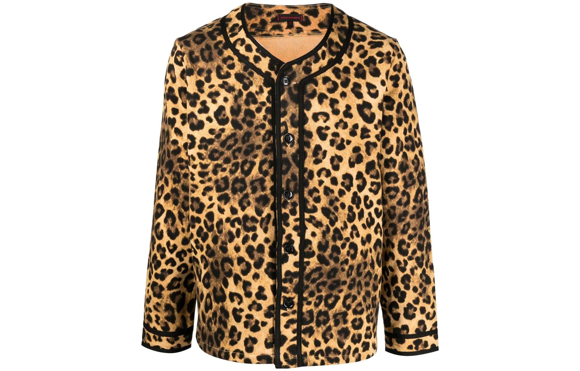 CLOT SS23 Leopard Print Single-Breasted Jacket Brown Men’s Outerwear. CLSH22F20008